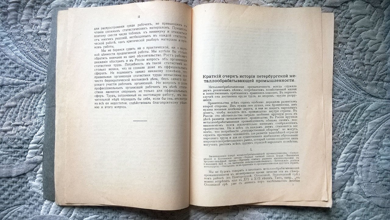 Материалы об экономическом положении и профессиональной организации Петербургских рабочих по металлу.