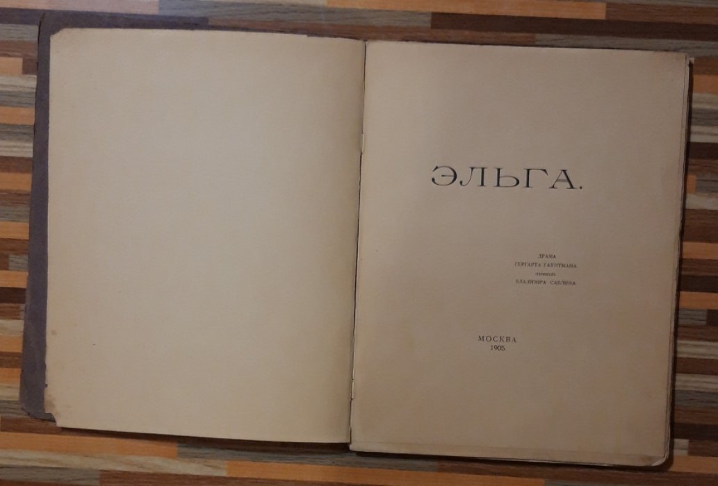 Гауптман Гергарт. Эльга.