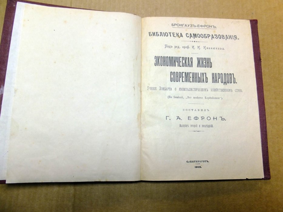 Ефрон Г.А. Экономическая жизнь современных народов.