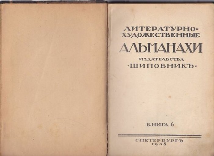Литературно-художественные альманахи издательства Шиповник. Книга 6.