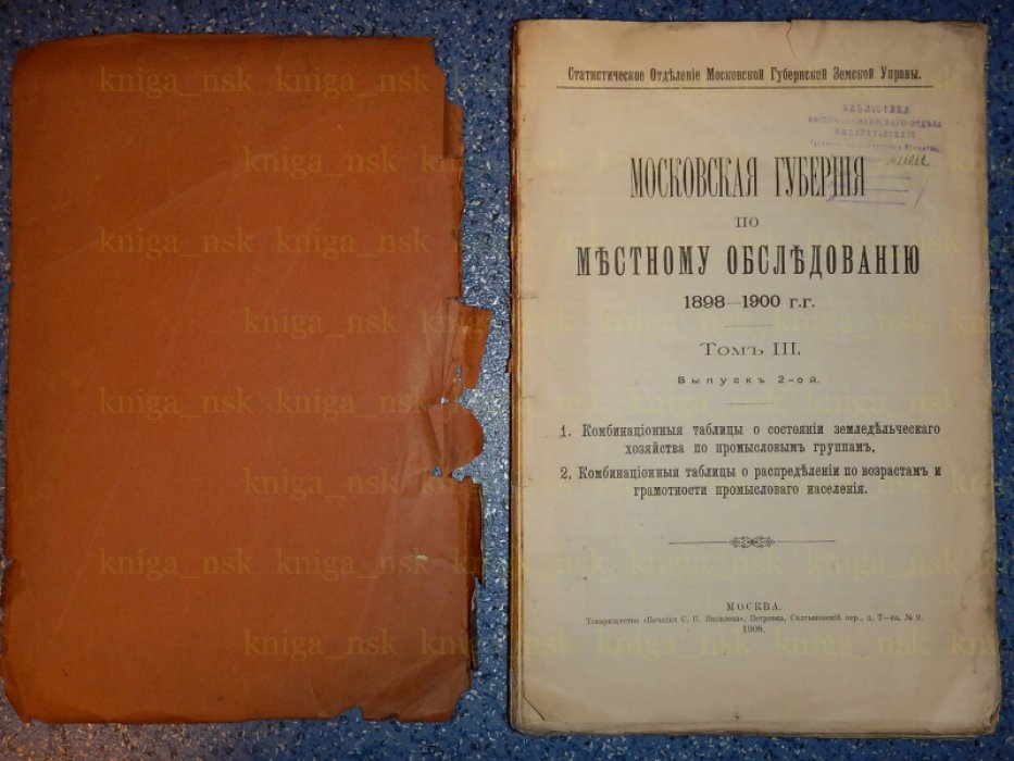 Московская губерния по местному обследованию 1898-1900гг. Том 3. Выпуск 2.