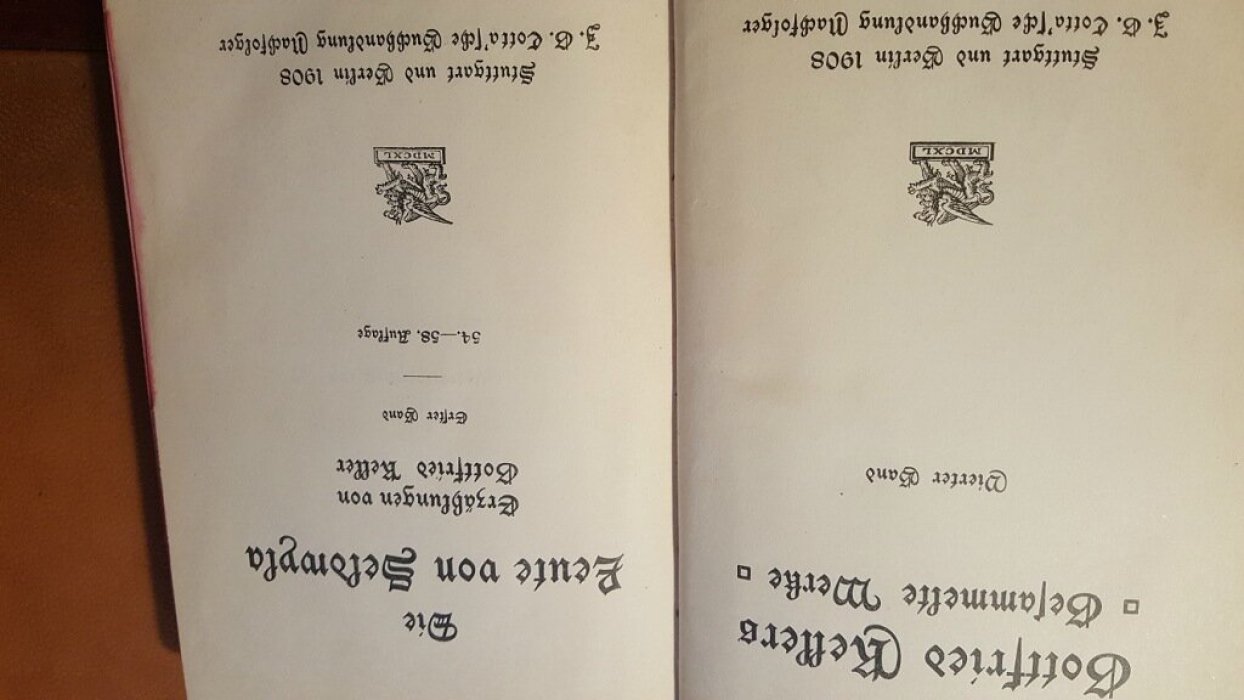 Keller Gottfried [Келлер Готфрид]., Die Leute von Seldwyla. Люди из Зельдвилы. Том 1.