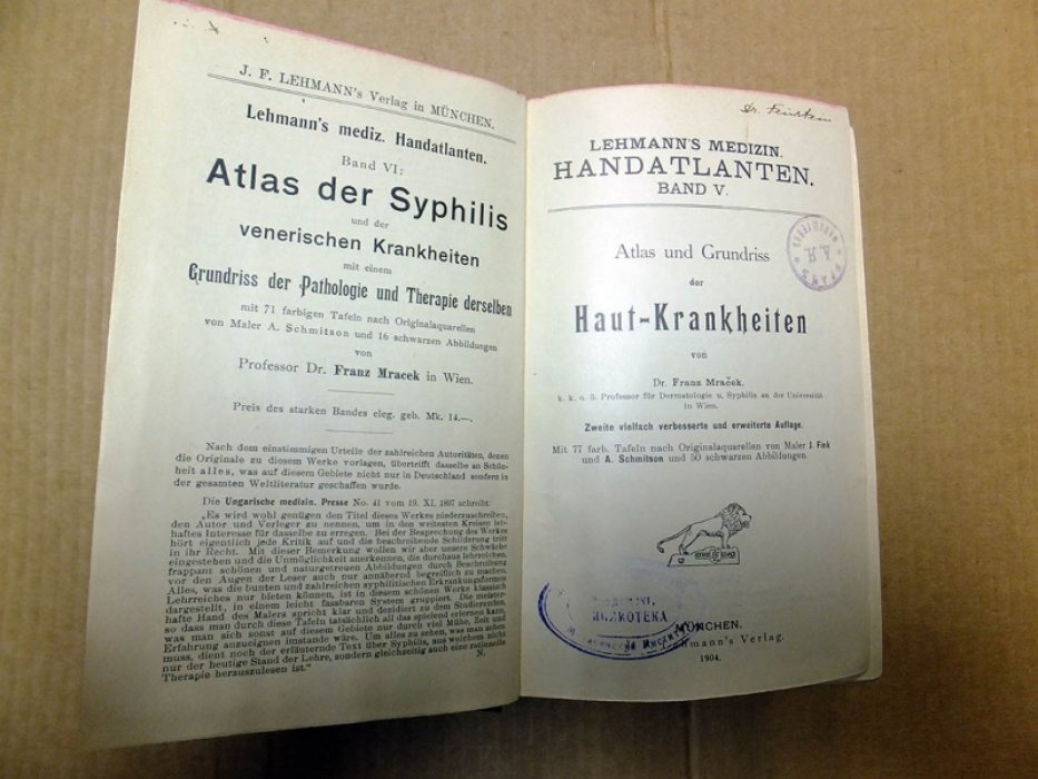 Franz Mrasek. Атлас кожных болезней (Atlas und Grundriss der Haut-Krankheiten).