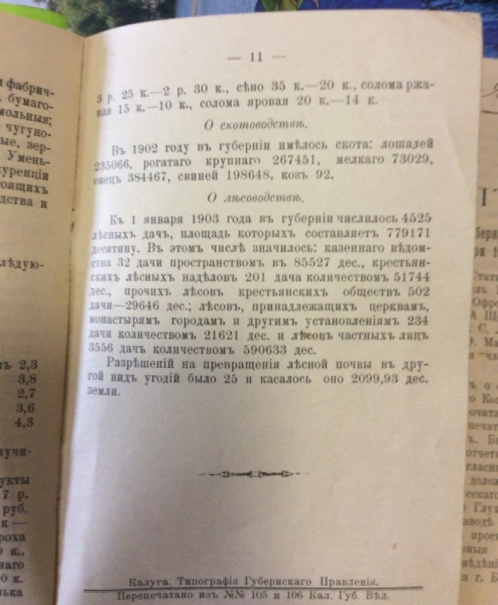 Краткий отчет о деятельности Калужского губернского статистического комитета в 1902 году, 1901 году.