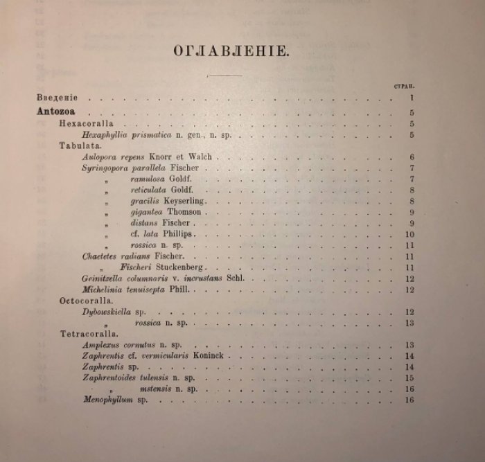 Штукенберг А. Кораллы и мшанки нижнего отдела среднерусского каменноугольного известняка.