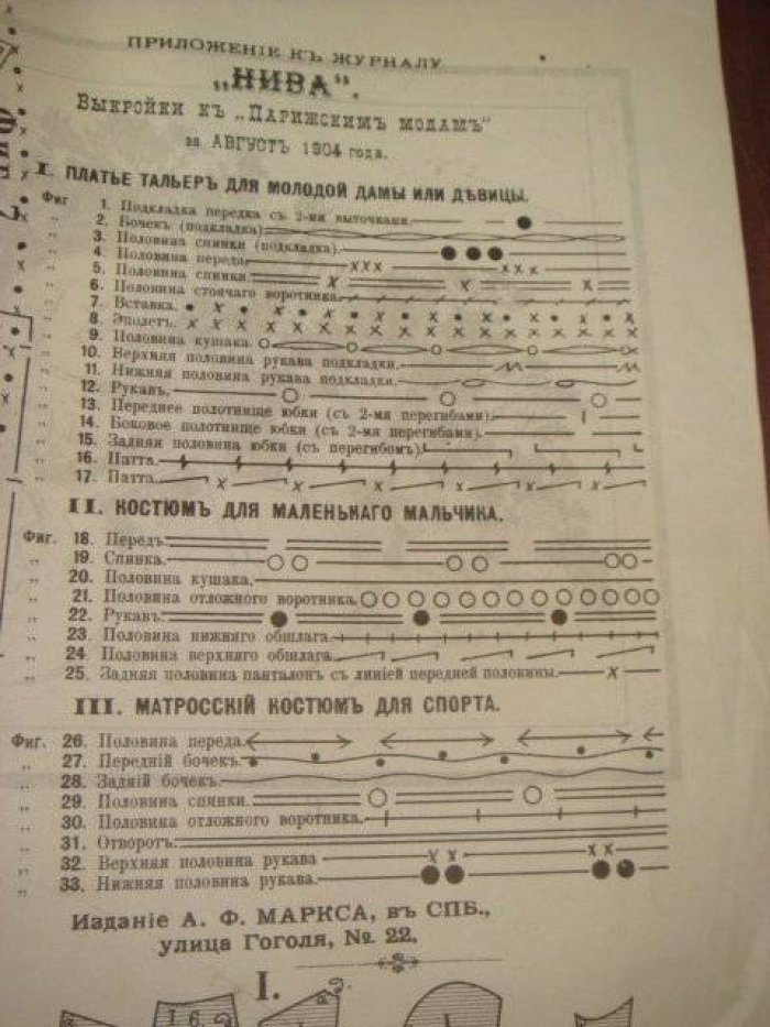 Мотивы для выжигания по дереву и бархату,тиснения по коже и металлу,вышивания шелком или рисования пером. Лист с выкройками.