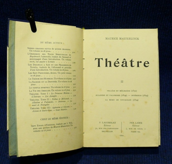 Maeterlinck Maurice. Theatre. (Театр) В 3-х томах.