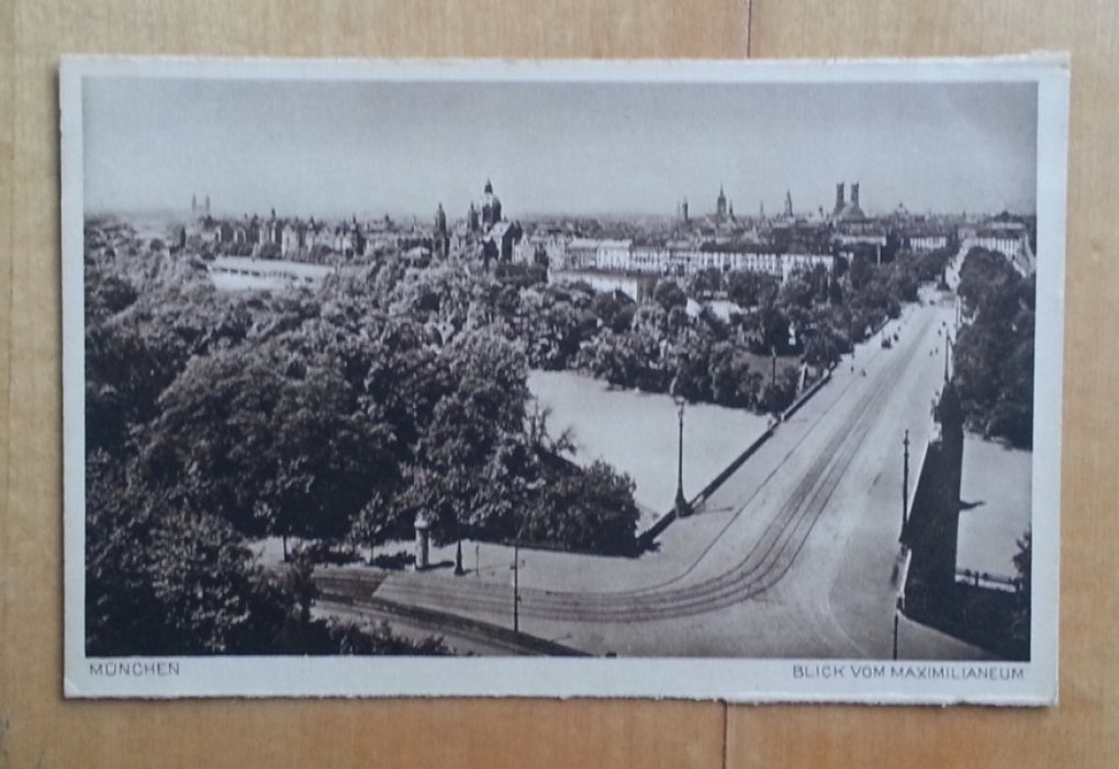 Blick vom Maximmilianeum. Munchen. Открытка
