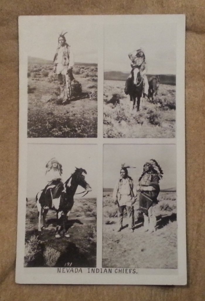 Nevada indian chiefs. Открытка