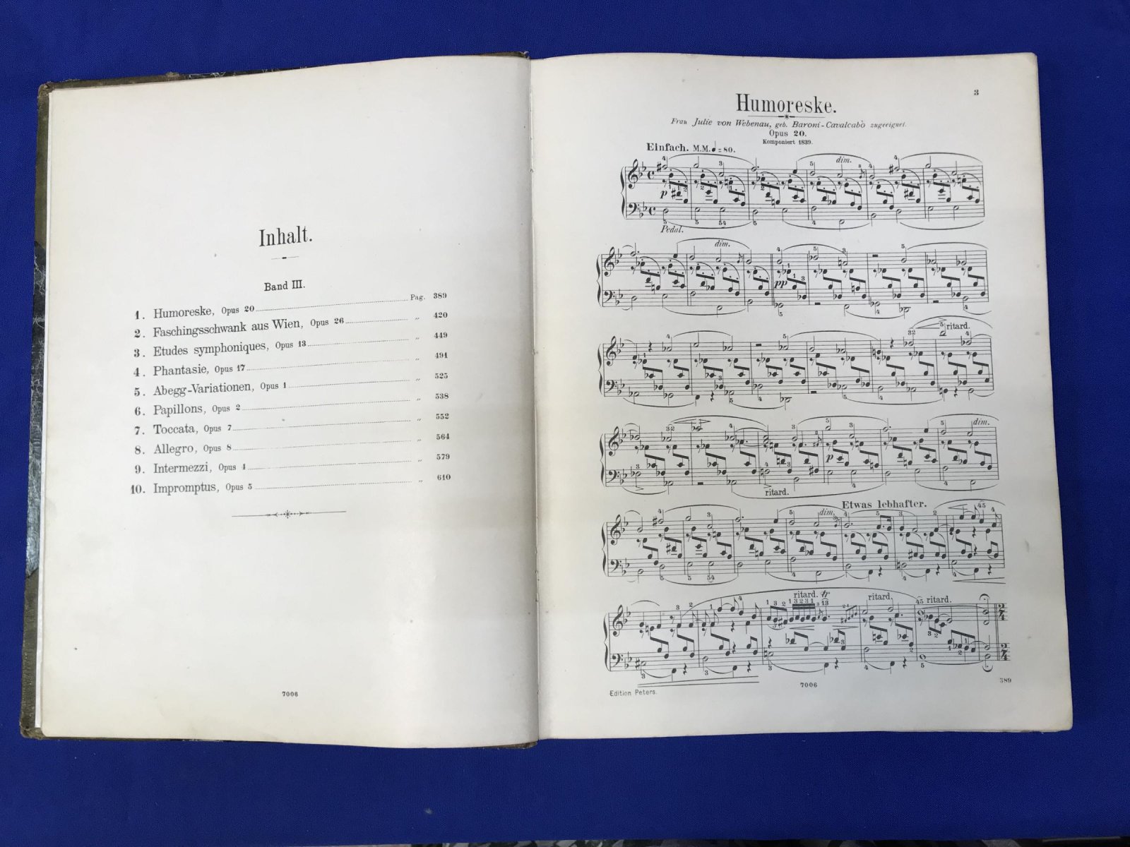 Schumann Robert. Rob. Schumanns Werke fur Pianoforte solo. Band III / Произведения Шумана для фортепиано. Соло.Том III