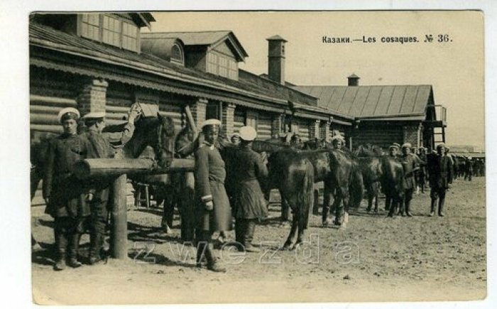 Открытка. Первая мировая война. Казаки. № 36