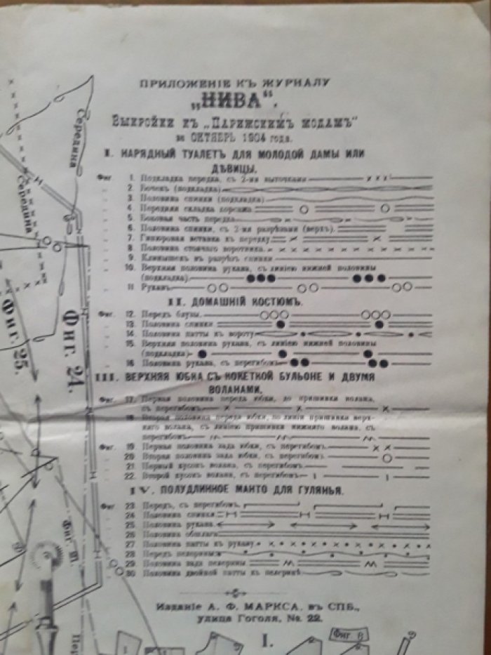 Дамские рукоделия. Приложение к `Парижским модам` за октябрь 1904 г. при журнале Нива. 