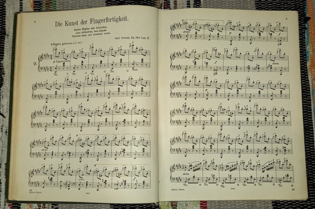 Czerny Carl. Die Кunst der Fingerfertigkeit. Die Schule des Virtuosen. В одном переплете.