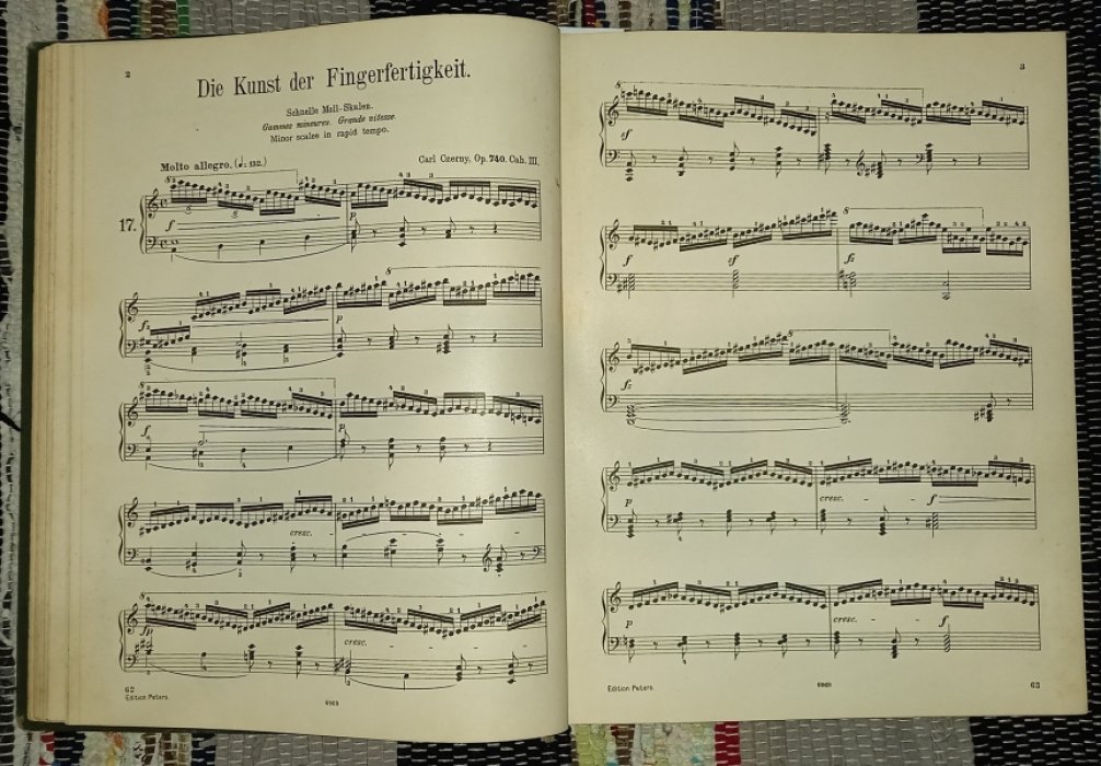 Czerny Carl. Die Кunst der Fingerfertigkeit. Die Schule des Virtuosen. В одном переплете.