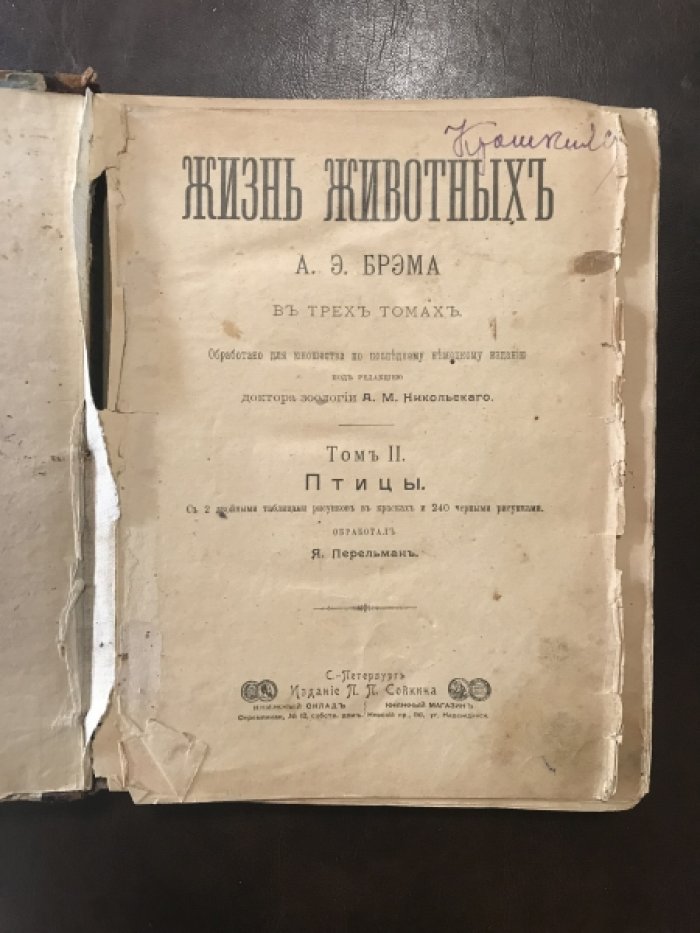 Брэм А.Э. Жизнь животных. В трех томах. Том II. Птицы