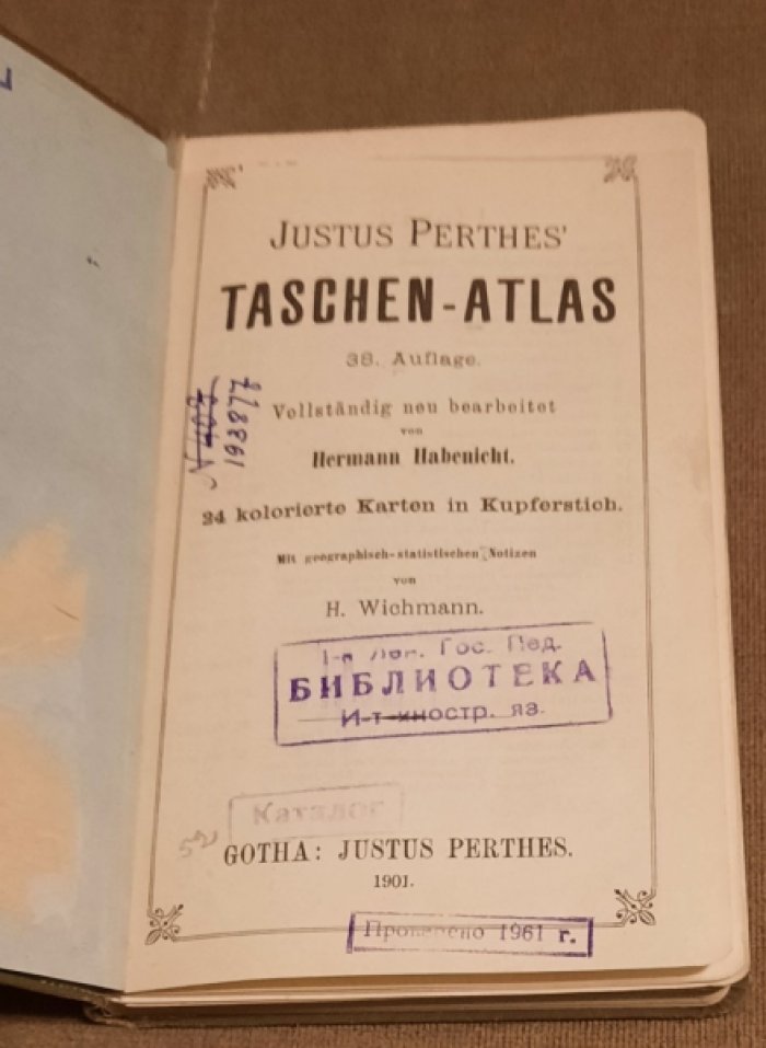 Habenicht, Hermann. Justus Perthes Taschen-Atlas.