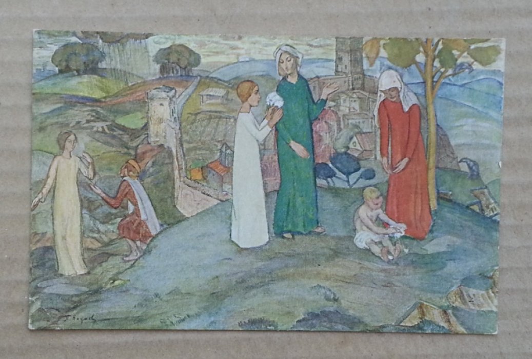 Наумов П.С. Праздник. Эскиз декорации, панно. Открытка