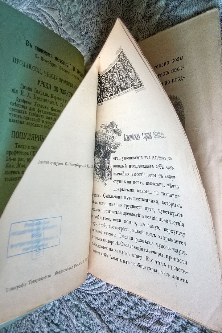 Острогорский А.Н. Альпийская горная область (из книги «По белу-свету»).