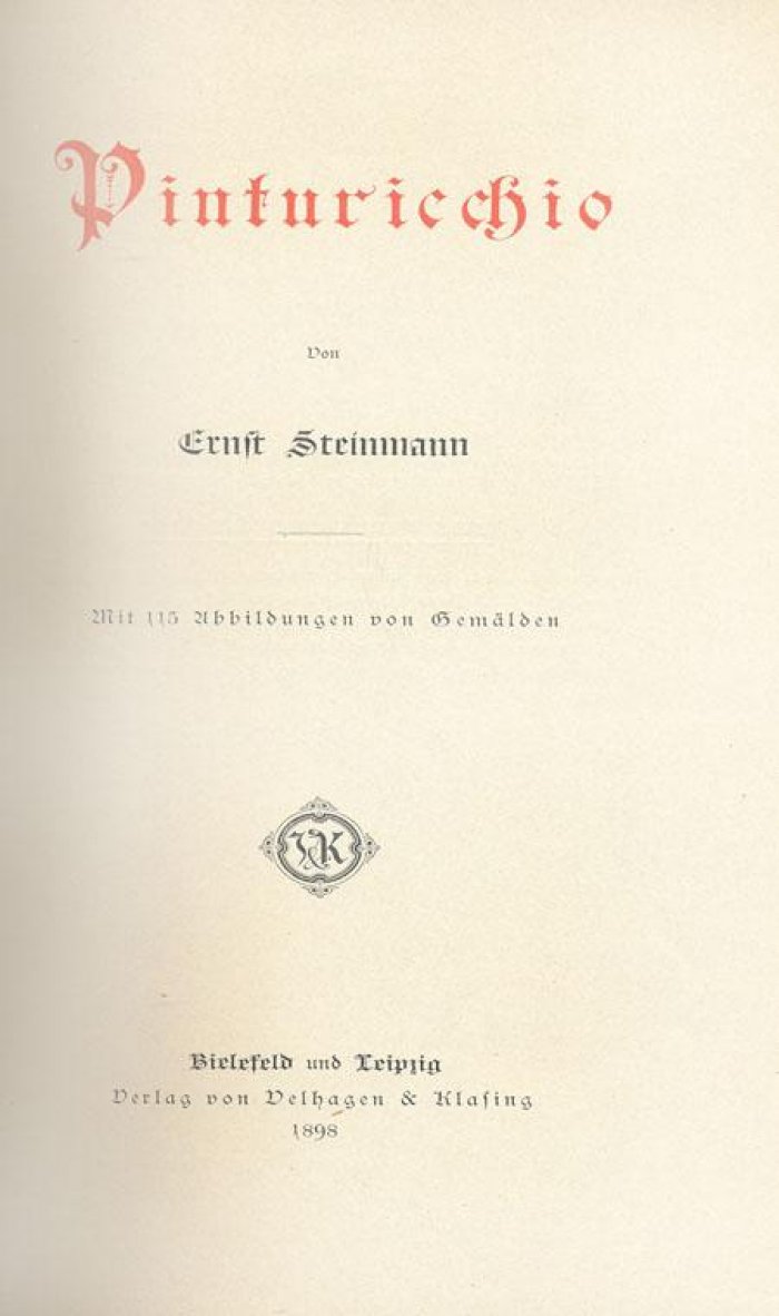 Штайнман, Эрнст (Steinmann, Ernst). Пинтуриккьо.