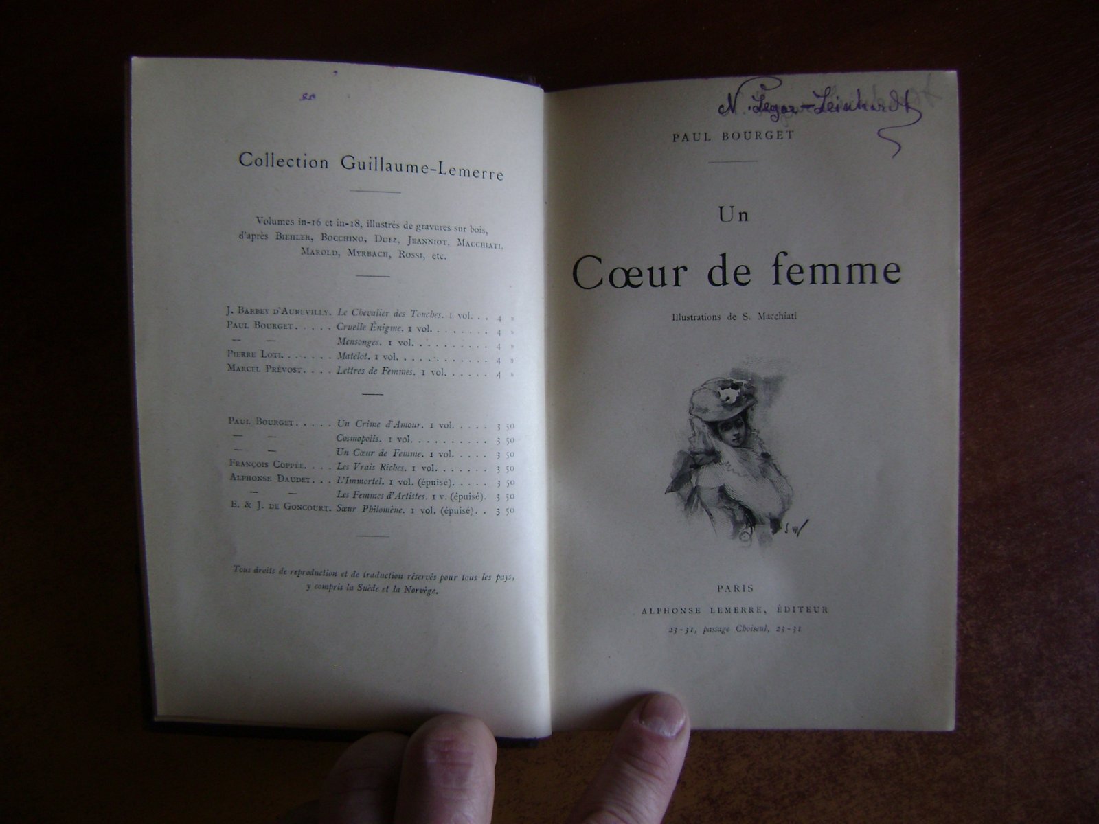 Bourget Paul. Un Coeur de Femme.