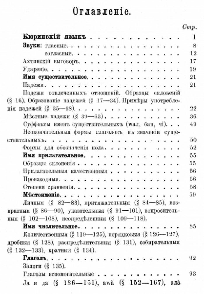 Услар П.К. Этнография Кавказа. Языкознание. Том VI. Кюринский язык.