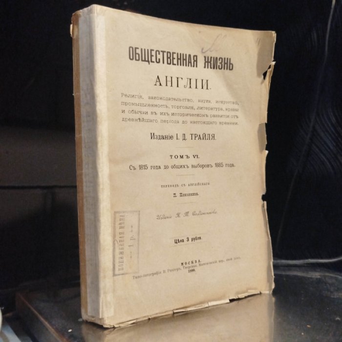 Трайль И.Д. Общественная жизнь Англии. Том VI: С 1815 года до общих выборов 1885 года .