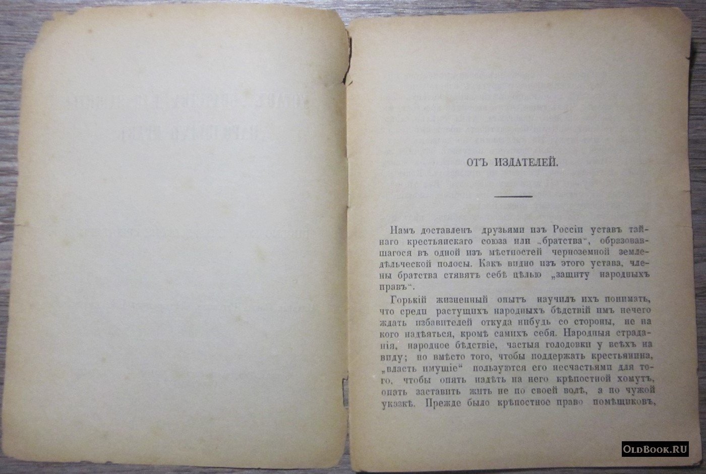 Устав «Братства для защиты народных прав».