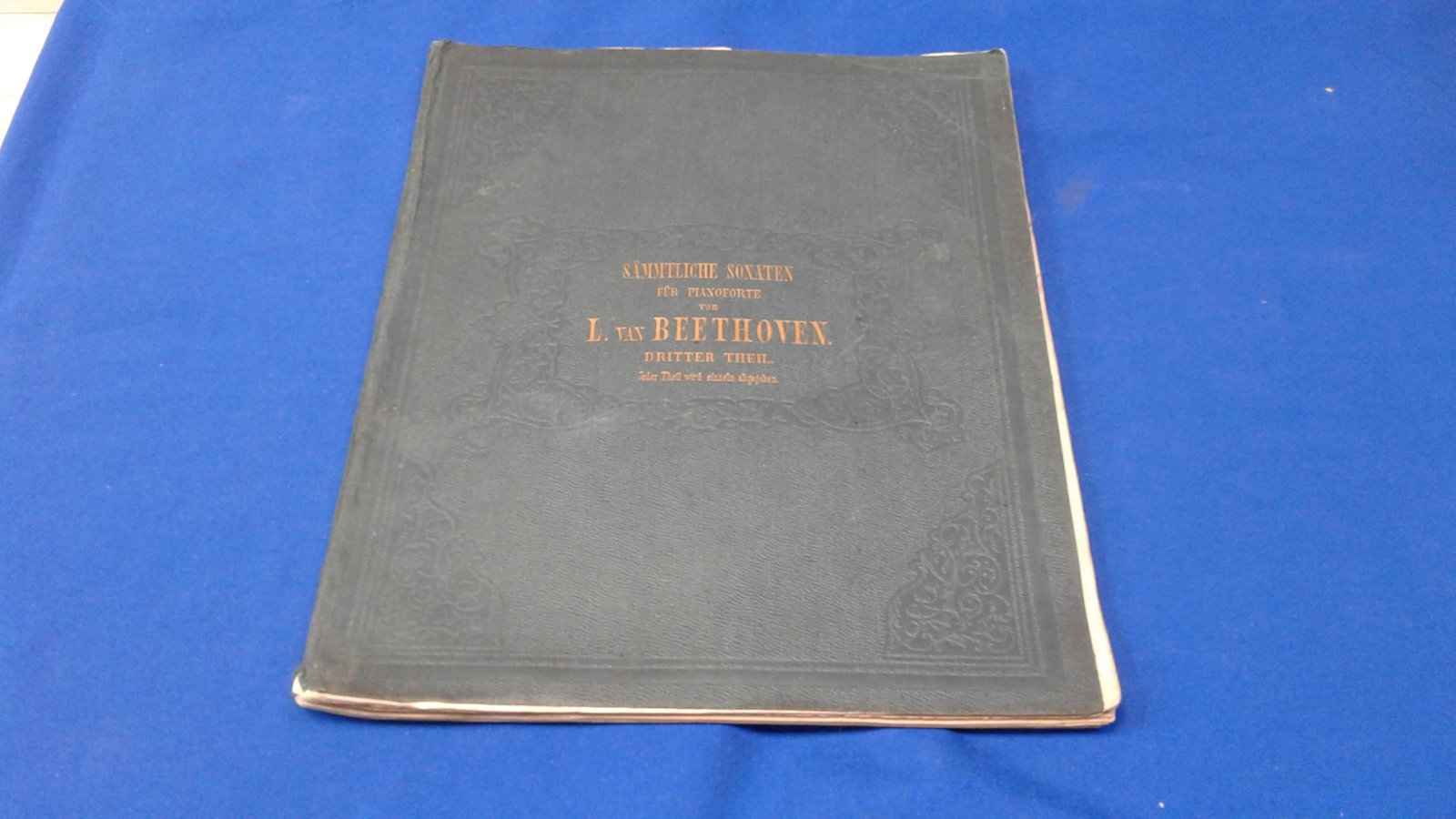 Бетховен, Людвиг ван. Sammtliche Sonaten fur Pianoforte. Dritter Theil. Собрание сонат для фортепиано. Третья часть.