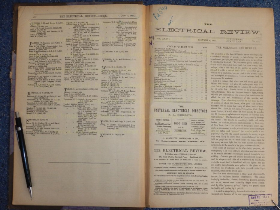 Электрическое обозрение. The Electrical review. 1895.