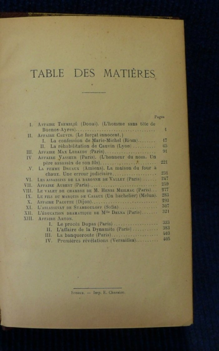 Bataille Albert. Causes criminelles et mondaines de 1896. (Криминальные и мирские причины 1896)