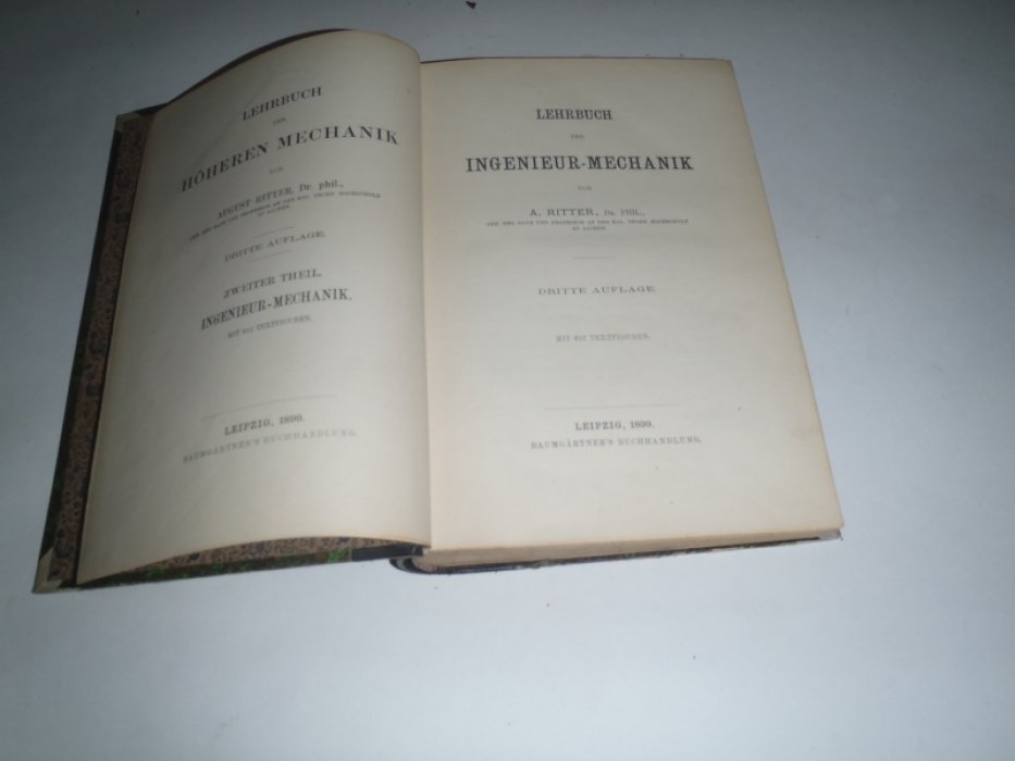 Ritter A. Lehrbuch der ingenieur-mechanik(Учебник инженерной механики ).