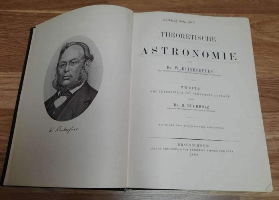 Klinkerfues, Wilhelm. Theoretische astronomie.