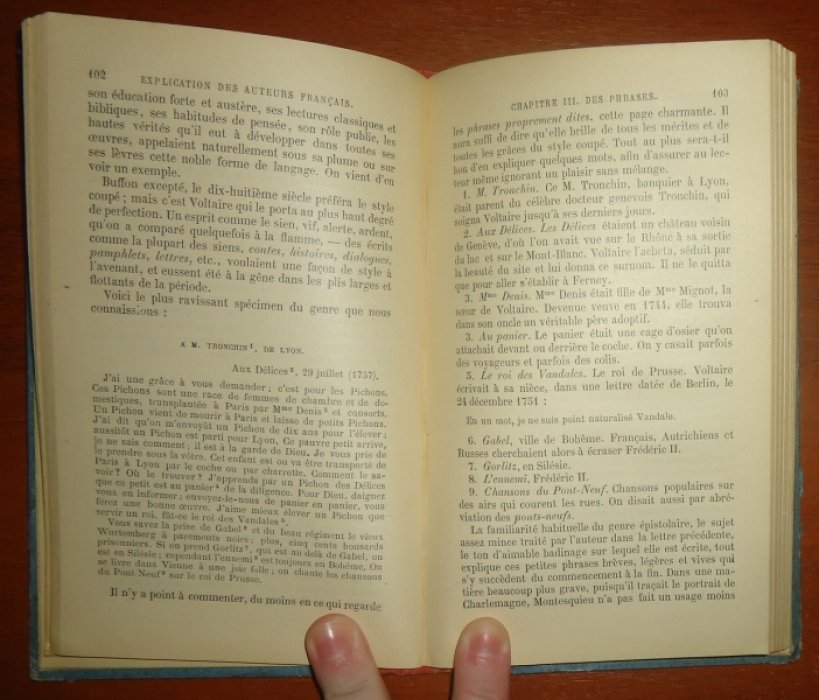 Henry A. Explication Et Analyse des Auteurs Francais dans les Classes Superieures dEnseignement Secondaire.