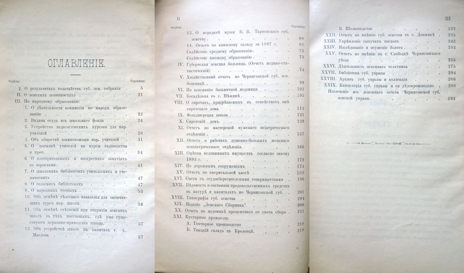 Отчет Черниговской губернской земской управы за 1897 г.
