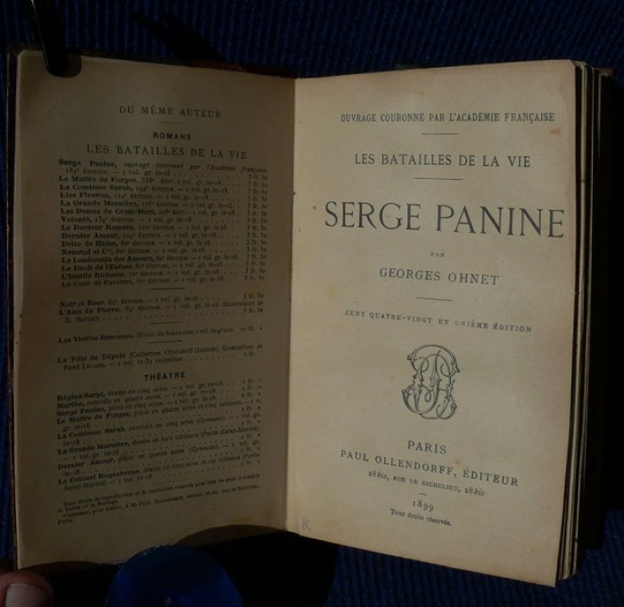 Georges Ohnet. Les batailles de la vie. Serge Panine. (Битвы жизни. Сергей Панин).