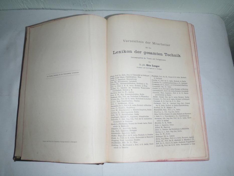 Luegers Otto( Люгер Отто). Lexikon der gesamten Technik und ihrer Hilfswissenschaften»Лексикон всей техники и ее вспомогательных наук« В 7 томах. Техническая энциклопедия