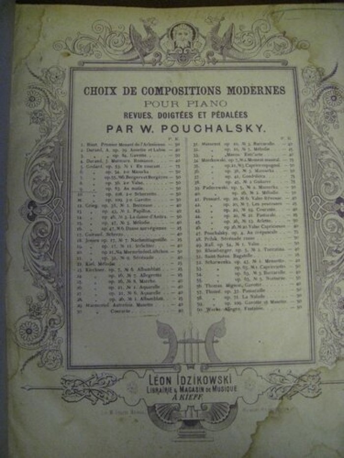 Grieg E ., Чайковский П.,  Бетховен Л.,  J. Egghard.,   Ф. Черни,  F. Mendelssohn. Ноты.