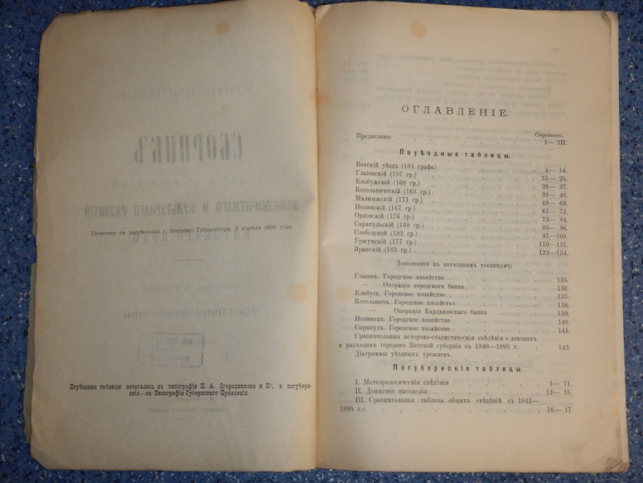 Голубев П. Историко-статистический сборник сведений по вопросам экономического и культурного развития Вятского края.