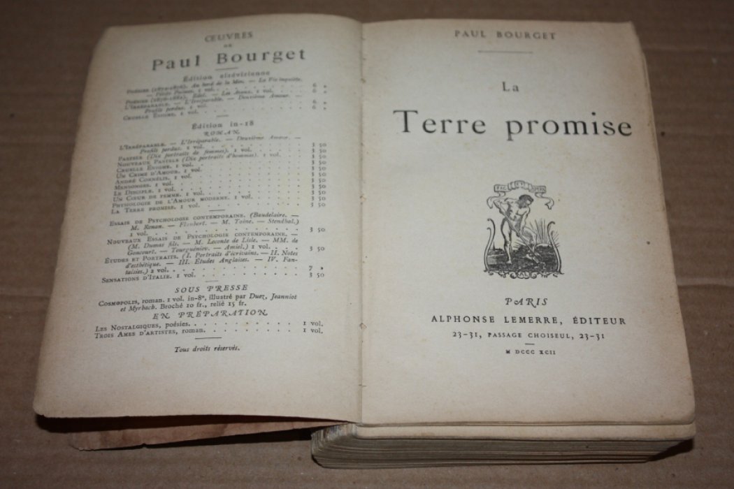 Paul Bourget. La Terre promise.(Земля обетованная).