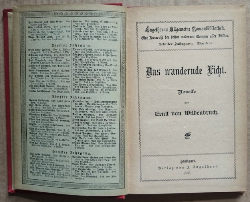 Ernst von Wildenbruch./ Эрнст фон Вильденбрух. Das wandernde Licht. Лихие странствия.