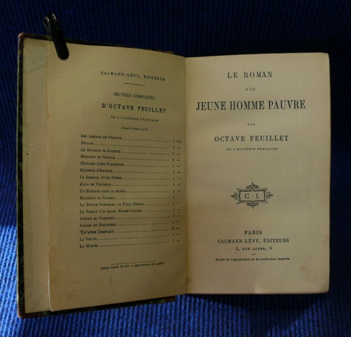 Feuillet Octave. Le roman d`un Jeune homme pauvre. (Роман бедного молодого человека).
