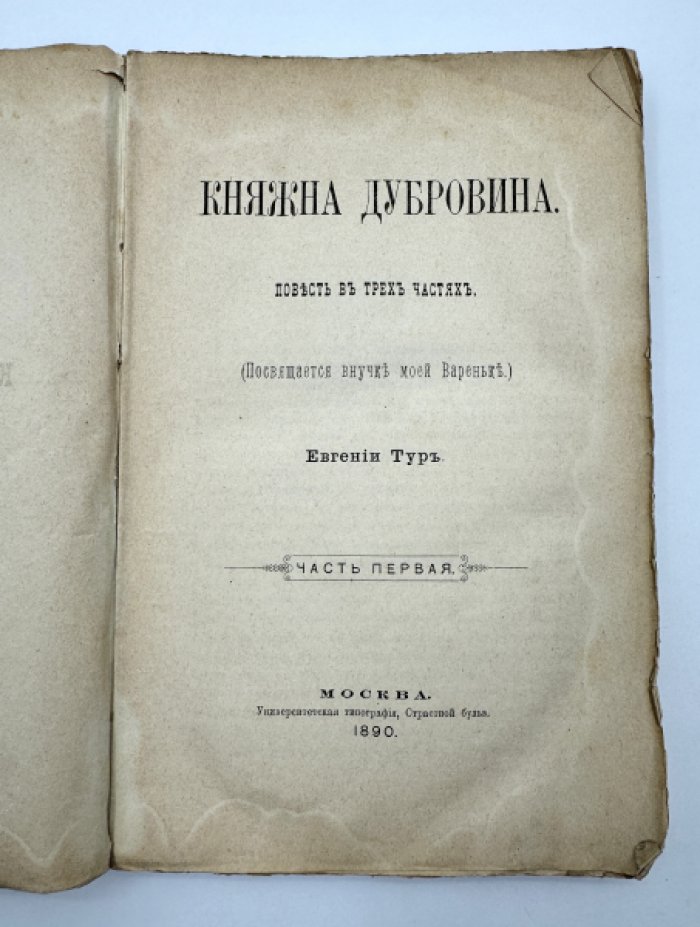 Тур Евгения. Княжна Дубровина.