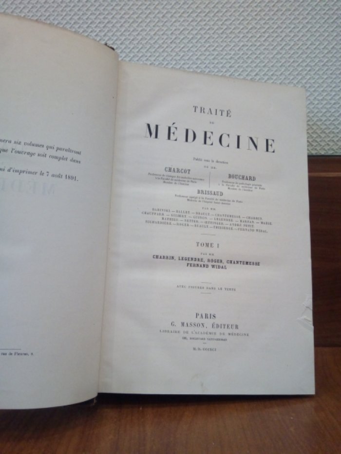 Charcot: Bouchard: Brissaud. Traite de Medecine.