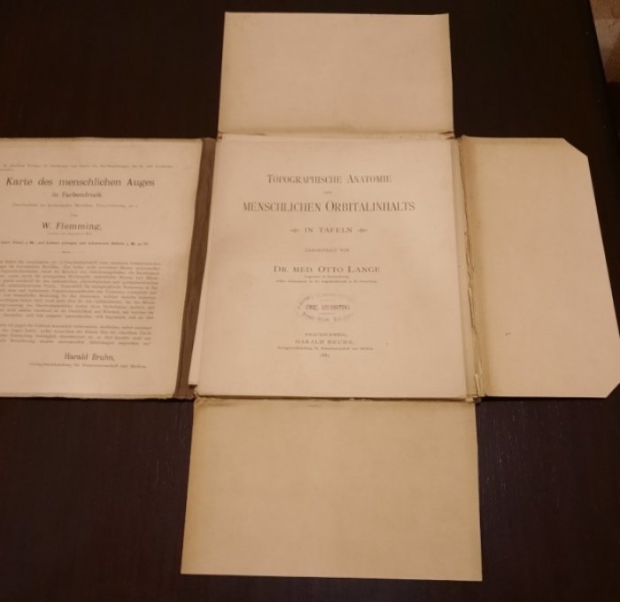 Lange Otto. Topographische anatomie des menschlichen Orbitalinhalts : in tafeln / dargestellt von Otto Lange.