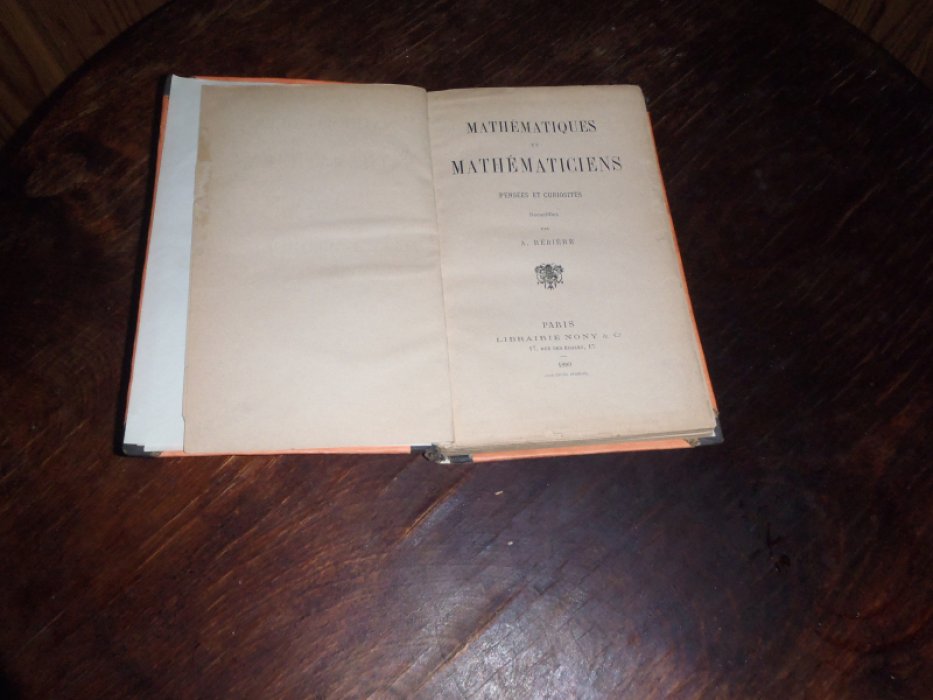 Rebiere A  Ребьер А. . Mathematiques et mathematiciens (Математика и математики).