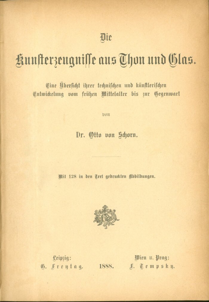 Dr. Otto von Schorn Художественные изделия из керамики и стекла.