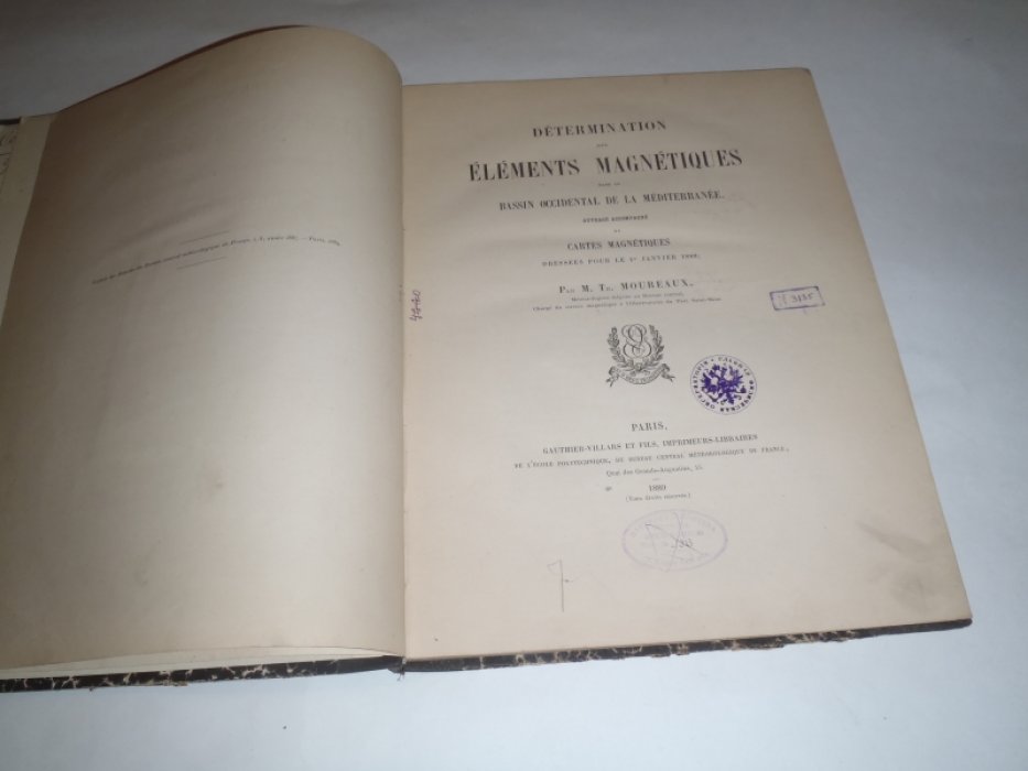 Moureaus M.Th. Determination des elements magnetiques dans le bassin occinental de la mediterranee. Определение магнитных элементов в западном средиземноморье.