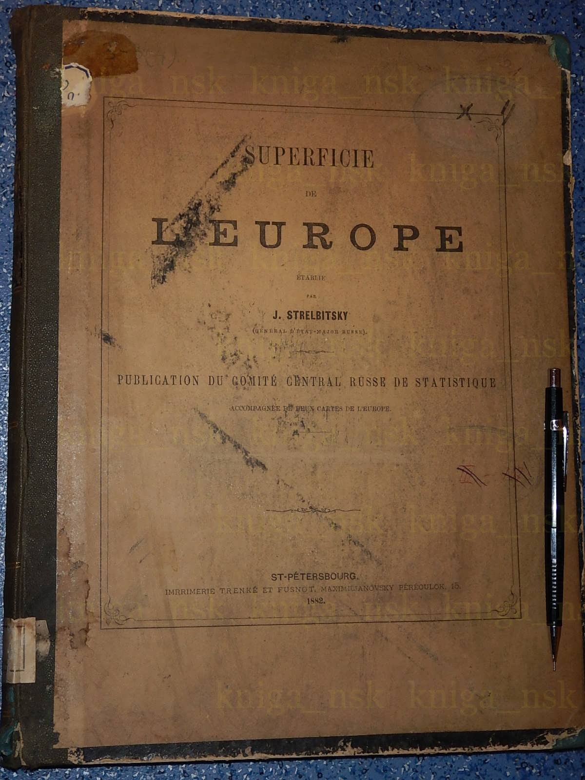 Strelbitsky J. Стрельбицкий И.А. Superficie de L`Europe. Поверхность Европы.