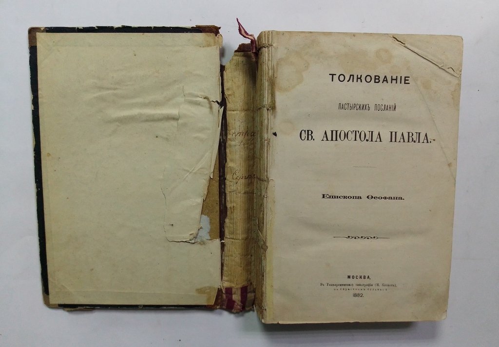 Феофан, епископ. Толкование Пастырских посланий.