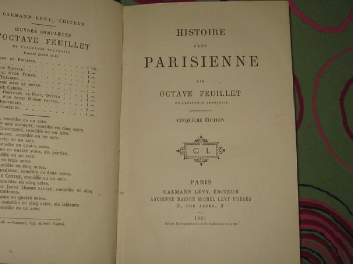 Feuillet Octave (Фейе Октав). Histoire d`une Parisienne (История парижанки).